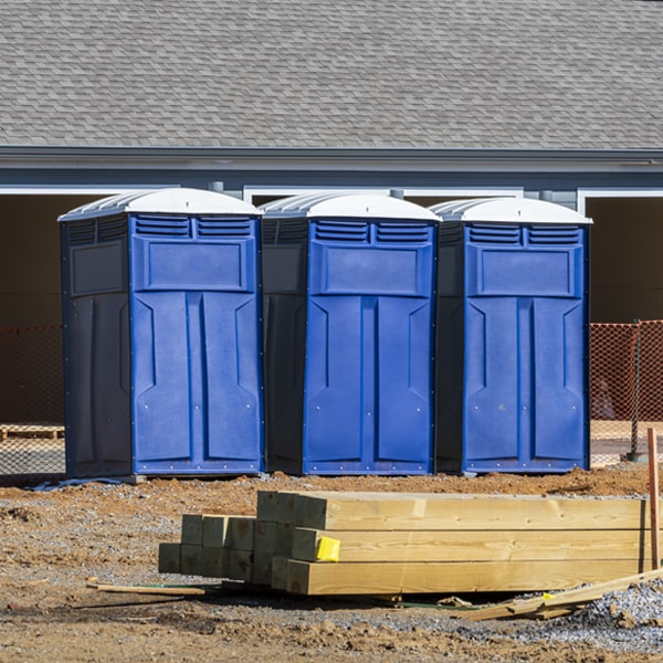 what is the expected delivery and pickup timeframe for the portable restrooms in Fox Island Washington